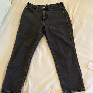 Madewell Curvy Perfect Vintage Jean in 28P in washed black
